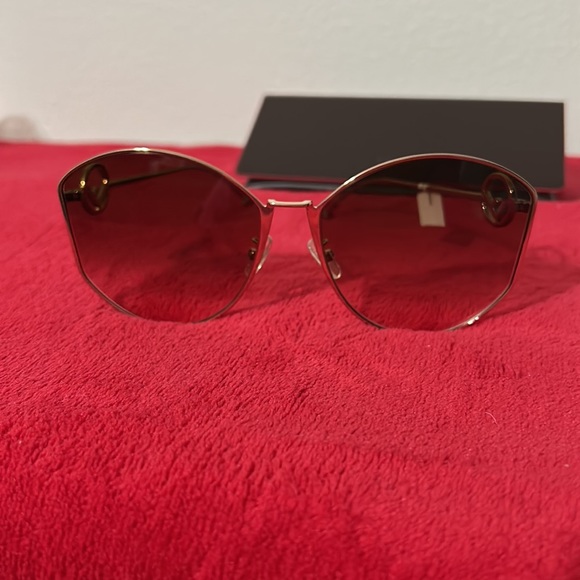 FENDI  63mm Round Sunglasses
GOLD COPPER/ BROWN PINK - Picture 6 of 9
